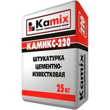 Штукатурка цементная КАМИКС-220 (25кг)/64