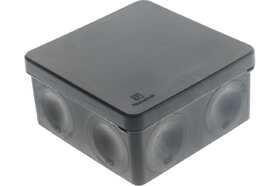 Электромонтажная коробка черная безгалогенная HF Промрукав 100х100х50 60-0300-9005