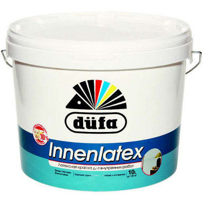 Краска ВД DUFA RETAIL INNENLATEX база 1 (10 л.) влагостойкая латексная для потолков и стен