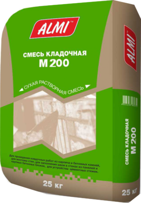 Смесь "АЛМИ  М-200" (25кг)/56  кладочная цементно-песчанная