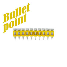 Усиленные дюбель-гвозди по бетону, металлу тип CN MG Bullet-Point 19 упаковка 1000 шт.
