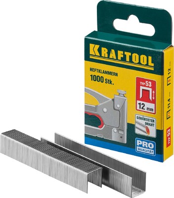 Скобы для степлера узкие 12мм тип 53 (1000шт) KRAFTOOL/31670-12