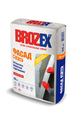 Штукатурка "BROZEX CP 320 Фасад" (25кг)/48 цементная