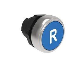 Кнопка R голубая М 22